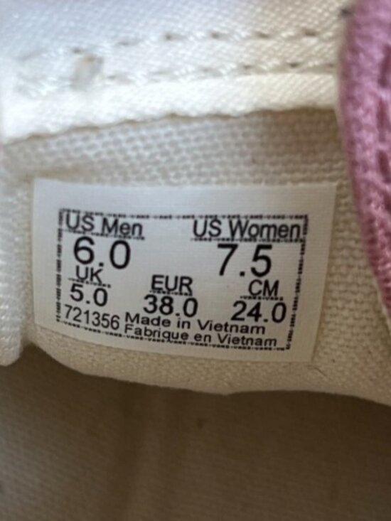 Vans Sk8-Hi Tapered Womens Size 7.5 Pink White Walking Skate Shoes Sneakers - Picture 9 of 10